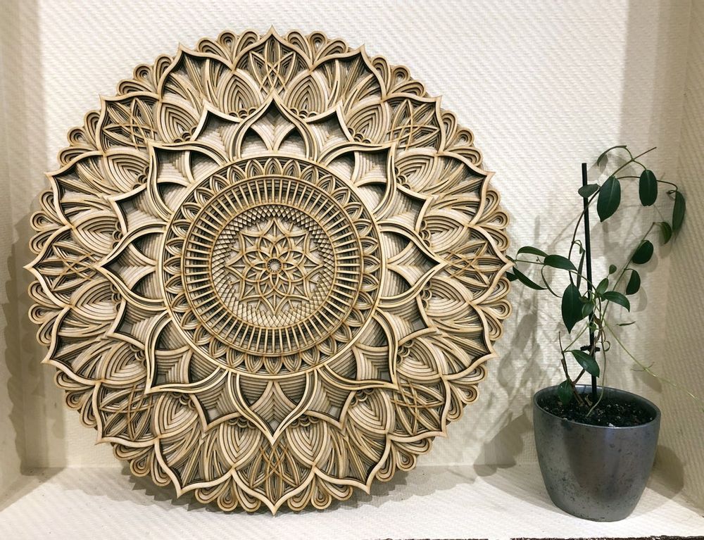 Other wall decoration - Wood Mandala, Apartment Decor - BHDECOR