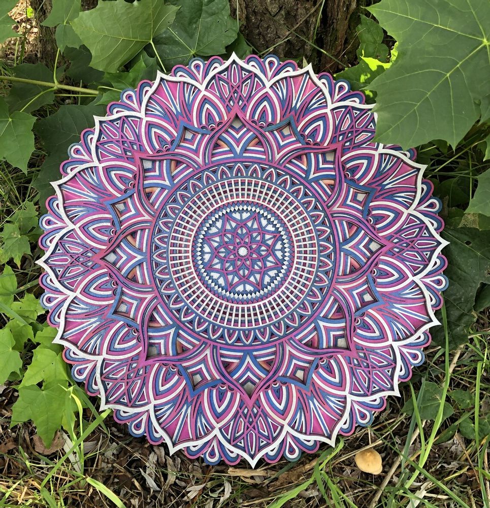 Other wall decoration - Wood Mandala, Apartment Decor - BHDECOR