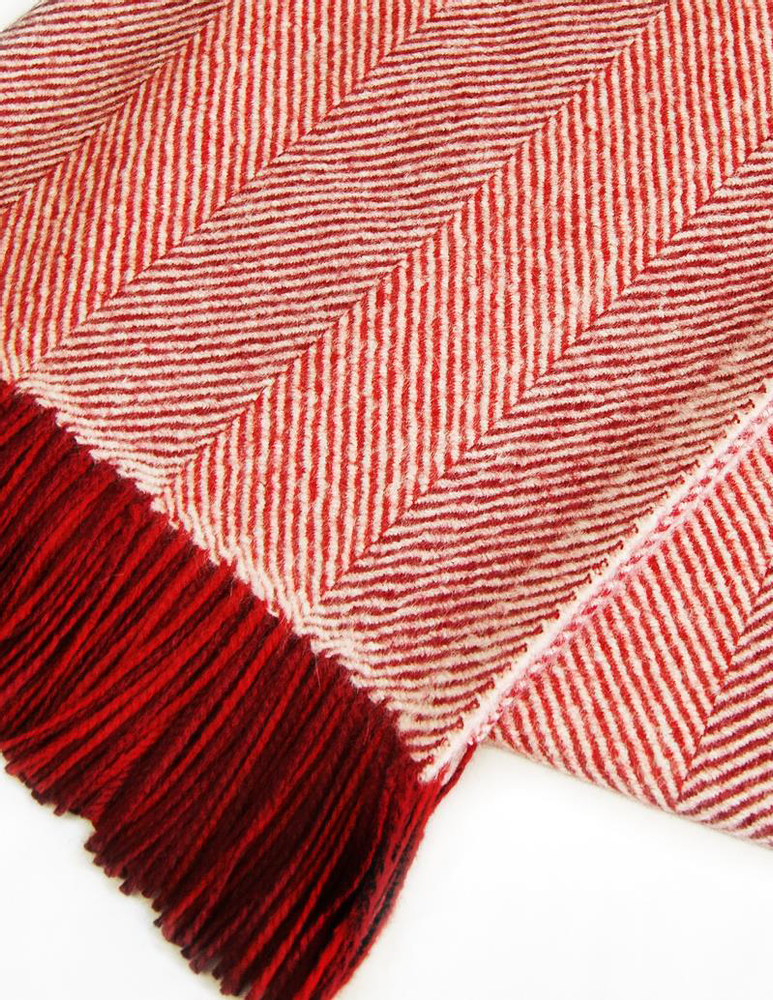 Foulards et écharpes - COUVRE-LIT CLASSIQUE EN ALPAGA À CHEVRONS. Luxe et durabilité. Fibres naturelles - PUEBLO