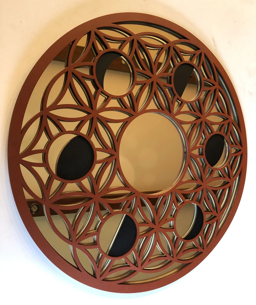 Mirrors - Art Deco Wall Mirror, Black Mirror, Wood Frame Mirror - BHDECOR