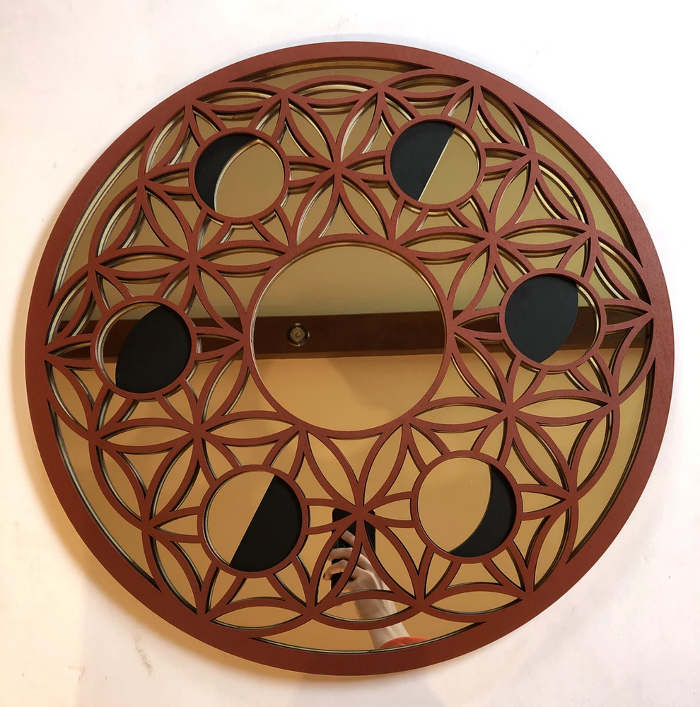 Mirrors - Art Deco Wall Mirror, Black Mirror, Wood Frame Mirror - BHDECOR