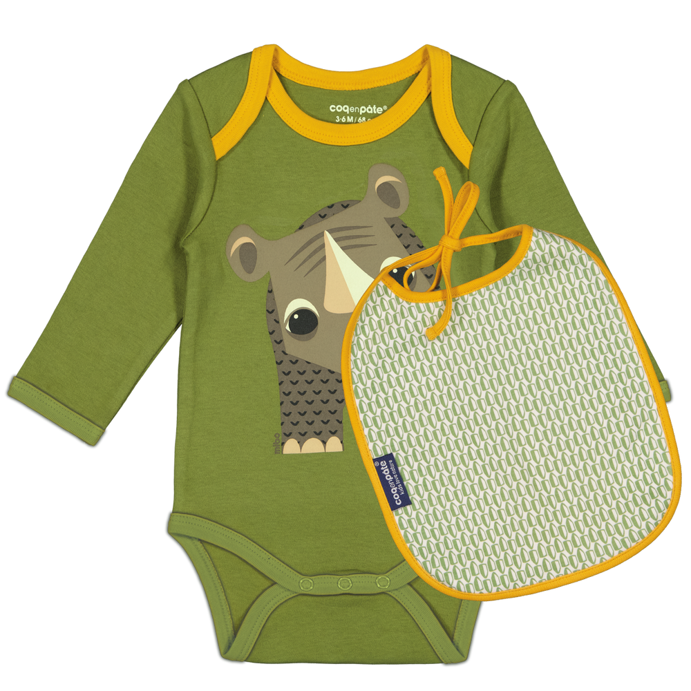 Accessoires pour puériculture - Set Body + Bavoir Ours Polaire - COQ EN PATE