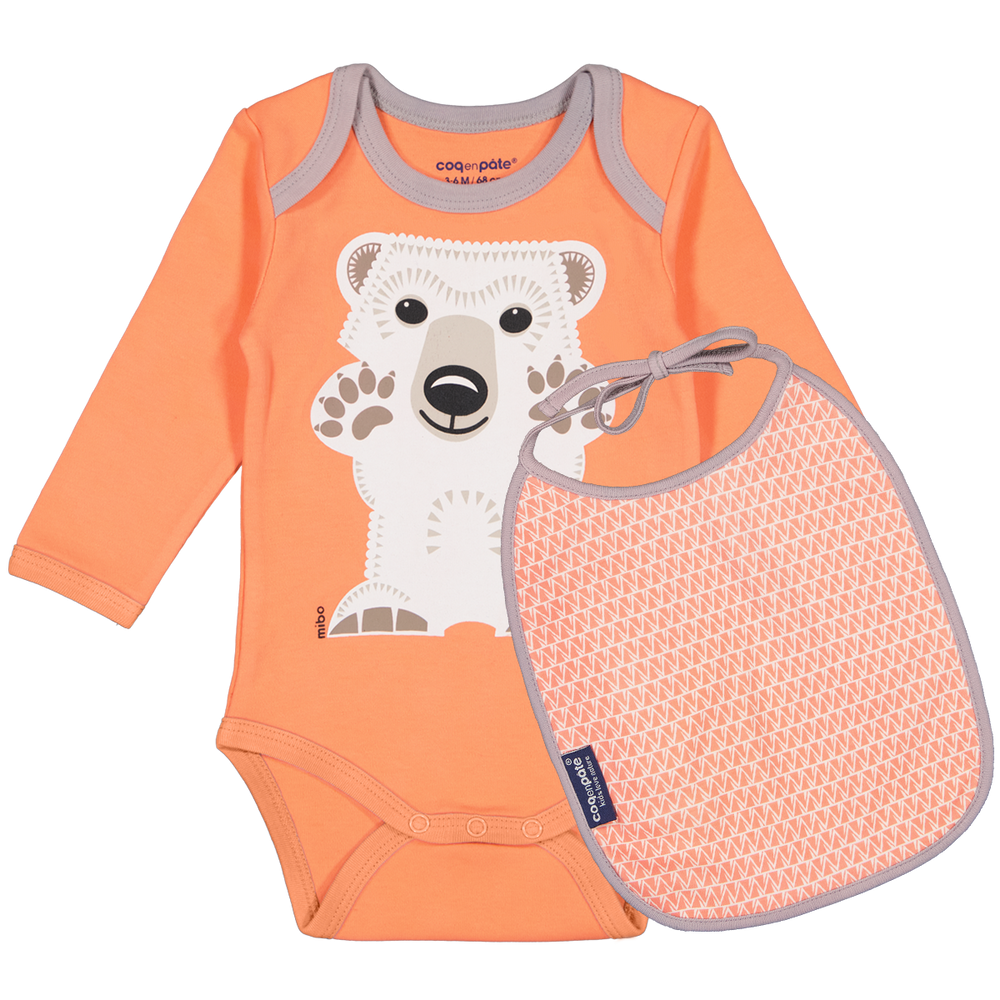 Accessoires pour puériculture - Set Body + Bavoir Ours Polaire - COQ EN PATE