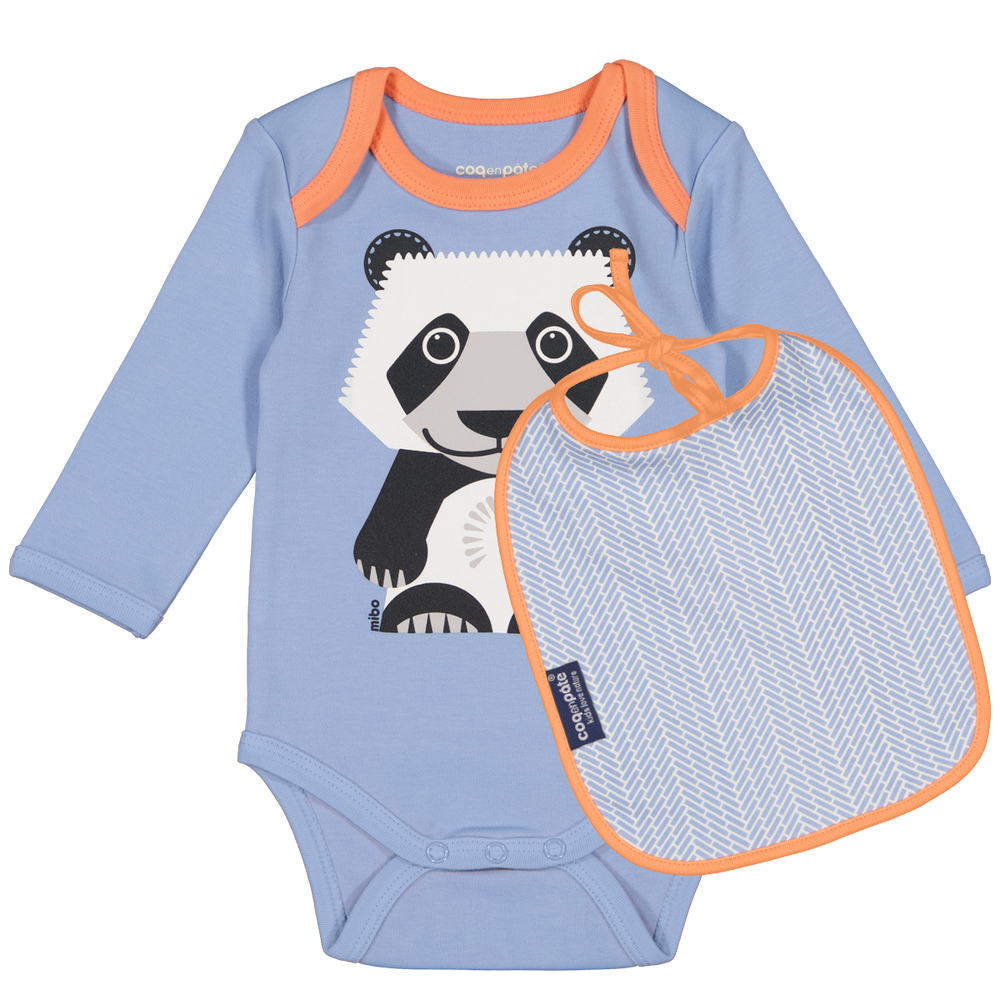 Accessoires pour puériculture - Set Body + Bavoir Ours Polaire - COQ EN PATE