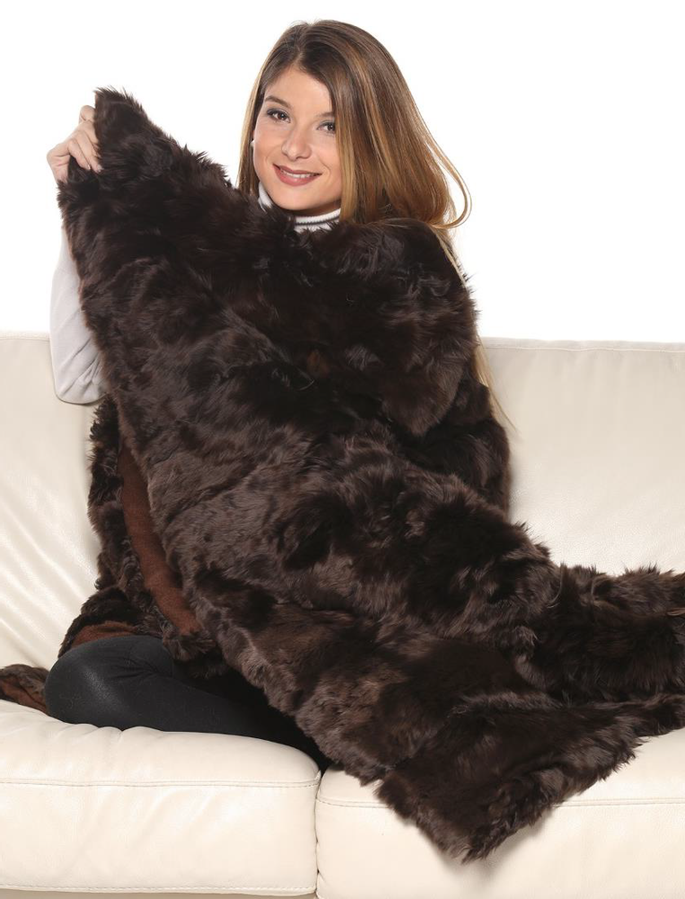 Scarves - Suri alpaca fur Throw. Luxury and sustainability. Natural fibres - PUEBLO