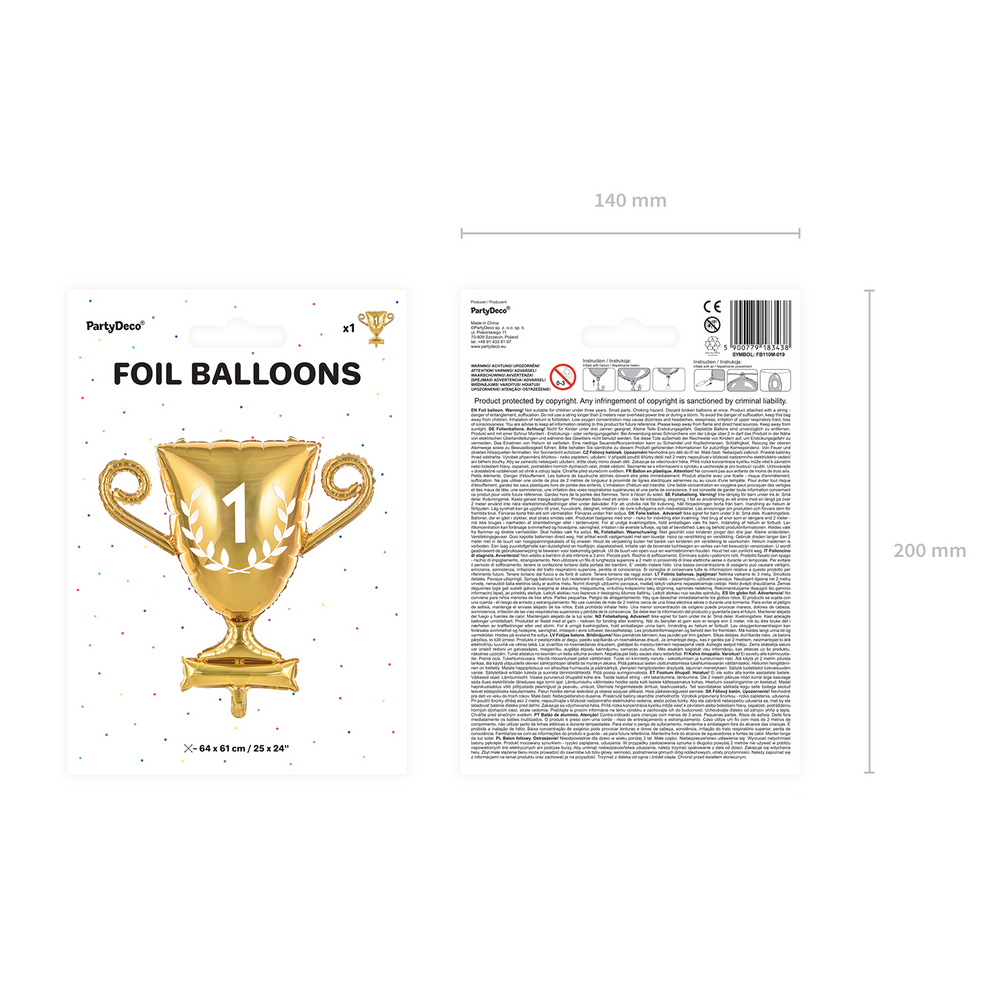Objets de décoration - Ballon en Mylar Coupe - PARTYDECO