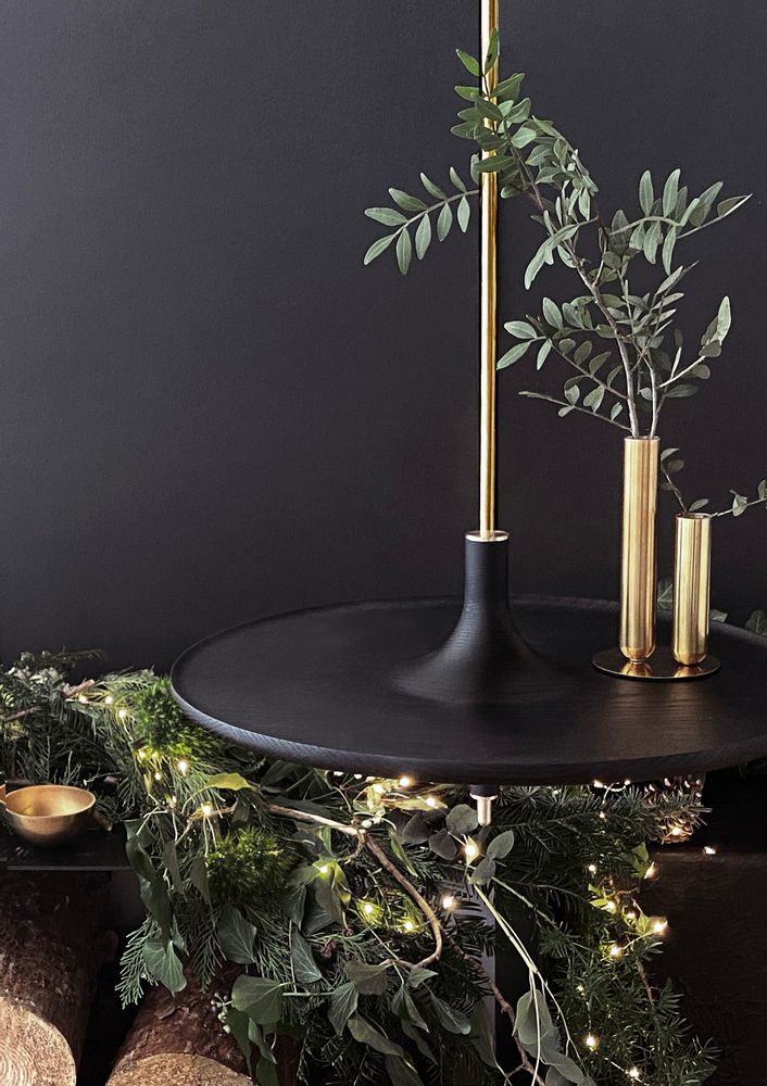 Shelves - Spinning top shelf TOUPY 44 cm - Black stained ashwood - MADEMOISELLE JO