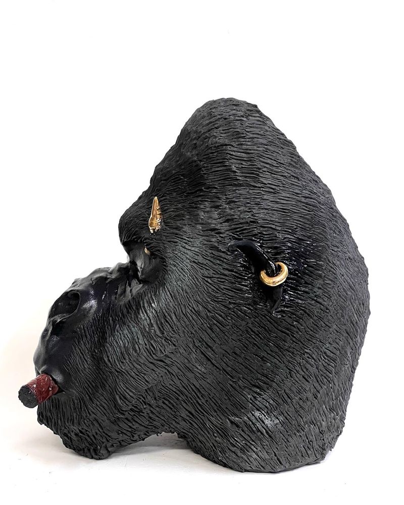 Unique pieces - Gorilla Boss sculpture - CERAMICHE FUTURO D'ARTE