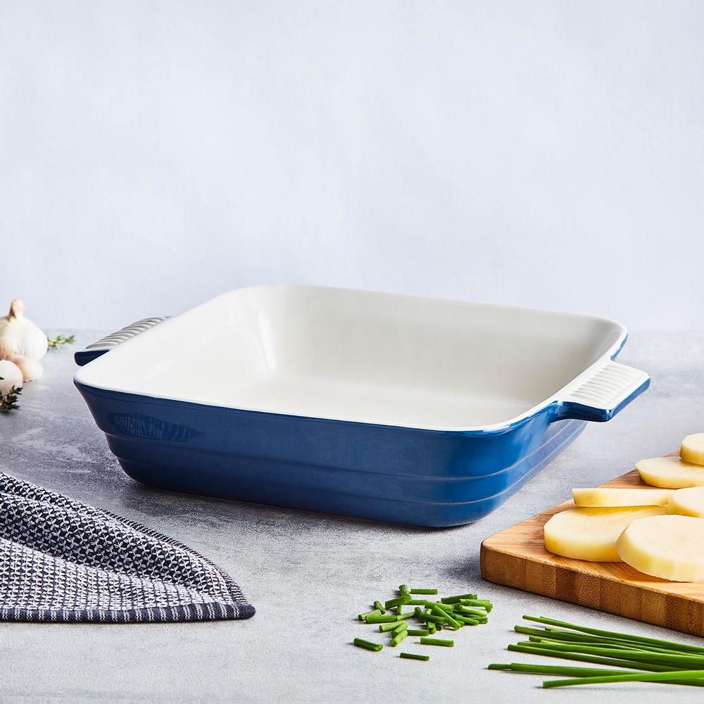 Platter and bowls - Barbary & Oak Foundry 26cm Ceramic Square Roaster - RKW LTD - BARBARY & OAK