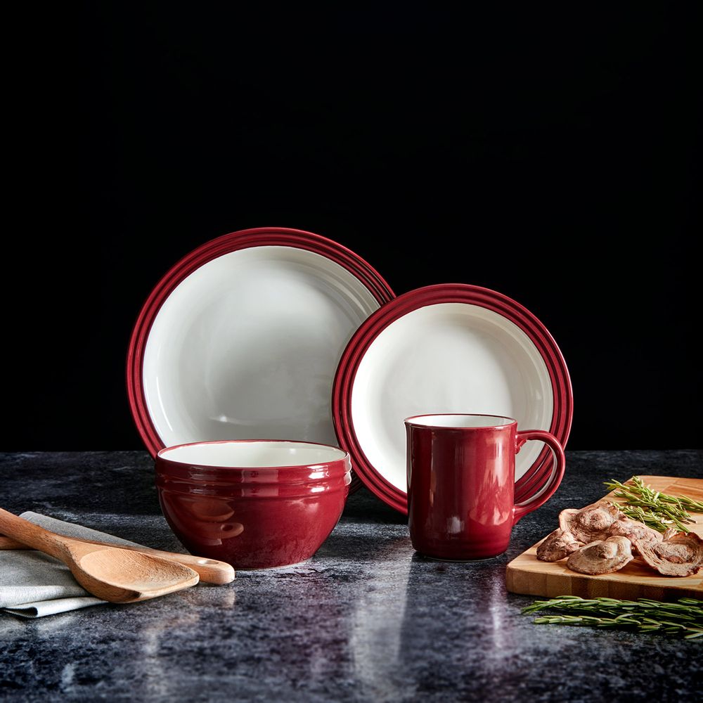 Assiettes au quotidien - Service de table 16 pièces Barbary & Oak Foundry - RKW LTD - BARBARY & OAK