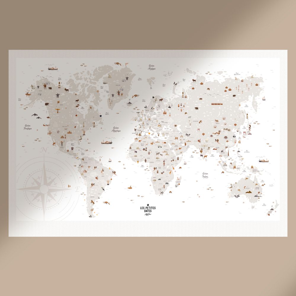 Affiches - Affiche Carte du monde - LES PETITES DATES