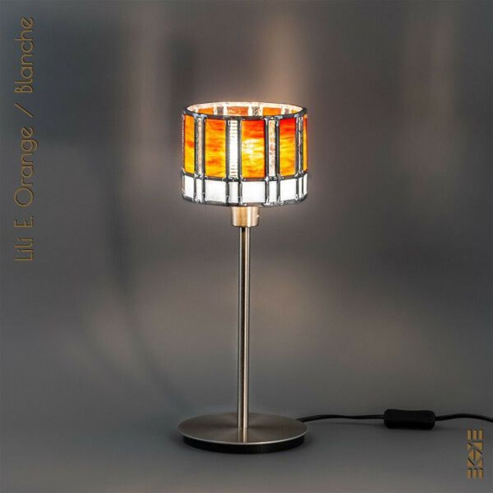 Lampes à poser - Lili E. Orange & Blanche - L'ATELIER DES CREATEURS