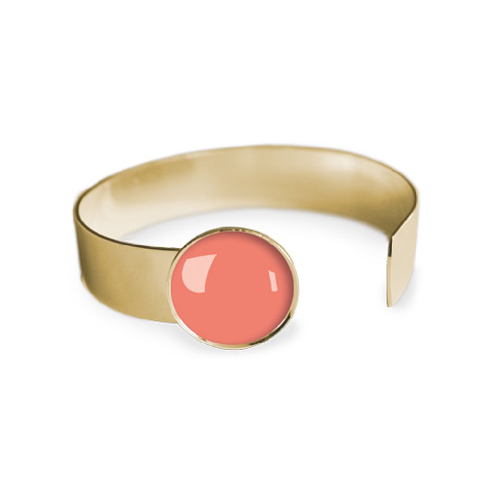 Bijoux - Medium bangle fully gilded with fine gold Les Parisiennes Flash Pamplemousse - LES JOLIES D'EMILIE