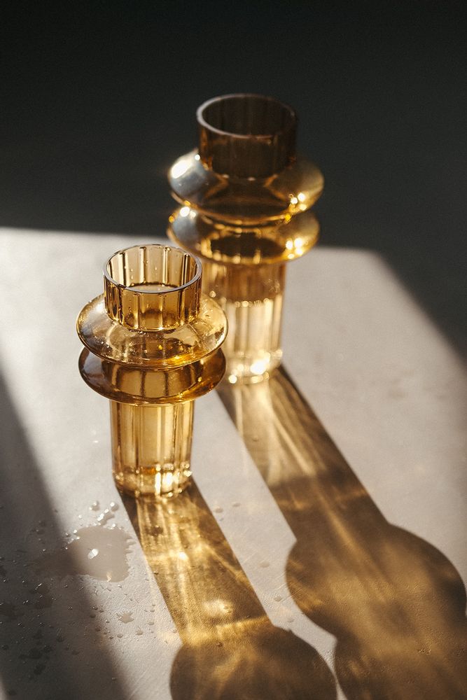 Vases - Jade amber glass vase Ø16.5x30 cm CR22064 - ANDREA HOUSE