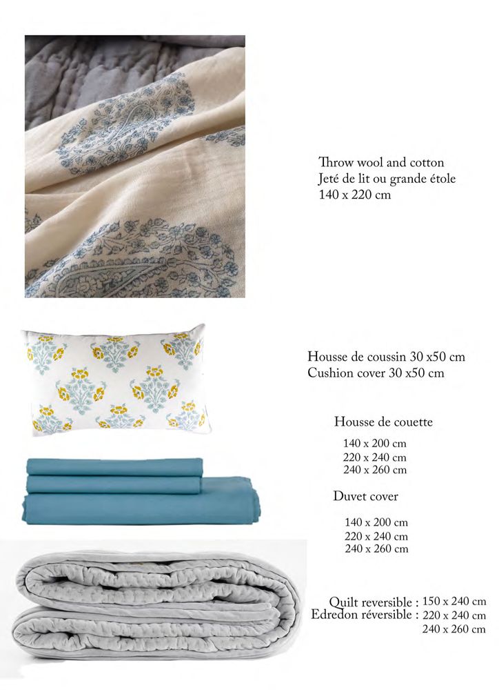 Bed linens - Blue Moon Bed Linen - INKA FRANCE