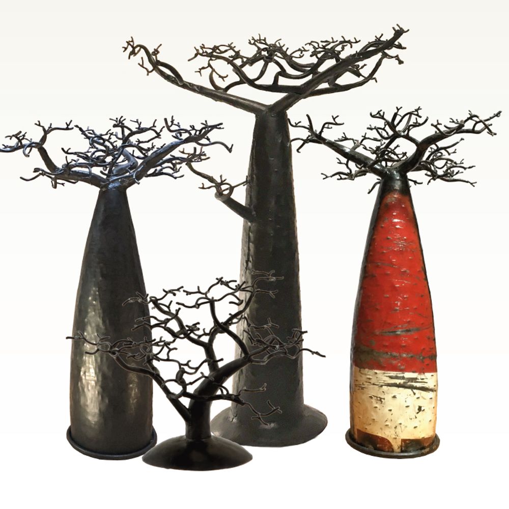 Sculptures, statuettes et miniatures - SCULTPTURE BAOBAB EN METAL RECYCLÉ - PASSERAILES