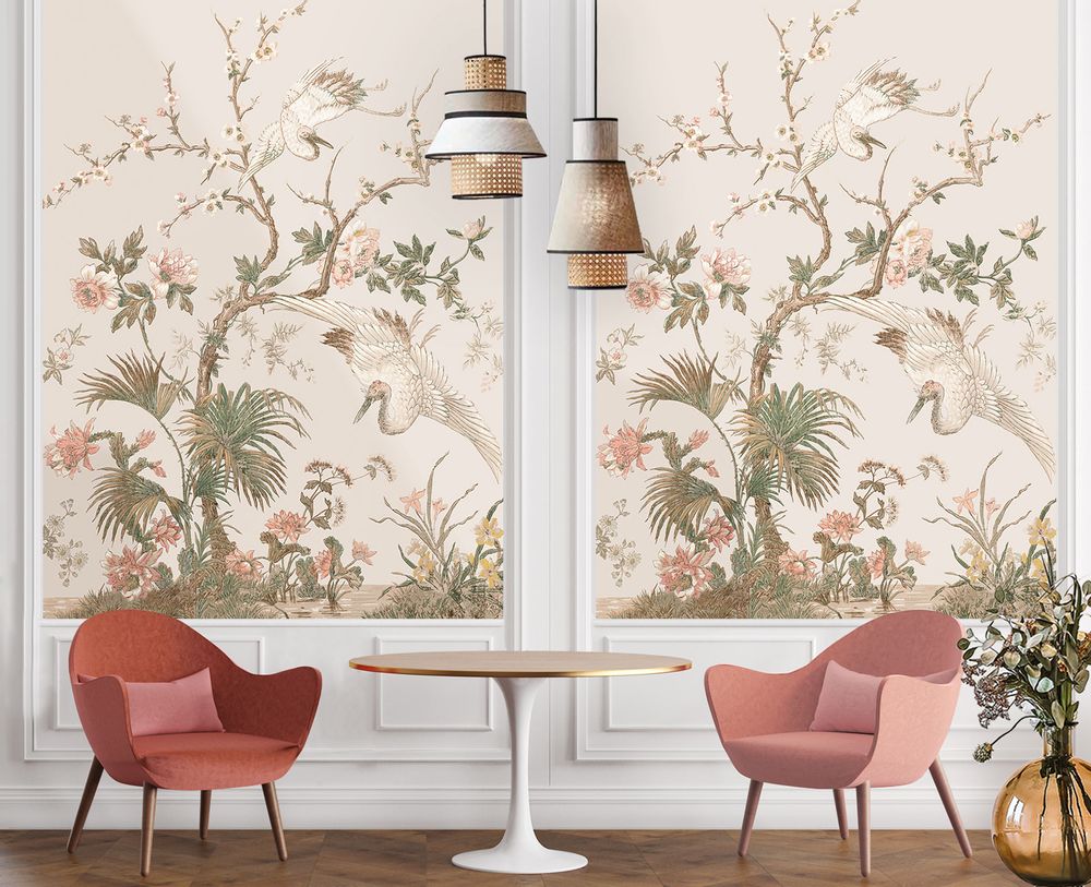 Other wall decoration - FLEURS DE PRUNIER scenic wallpaper - LE GRAND SIÈCLE