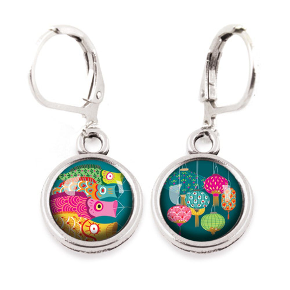 Accessoires enfants - Earrings Les Minis Koinobori / Chochin - LES MINIS D'EMILIE