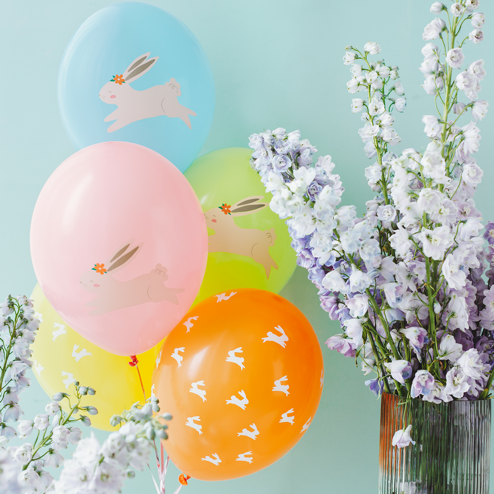 Gifts - EASTER: Egg hunt kit, Foil balloons Rabbit, Treat bags Rabbit, Balloons 30 cm, Egg Hunt, Easter chicken, Eggs candles 6 pcs, Boxes Carrots - PARTYDECO