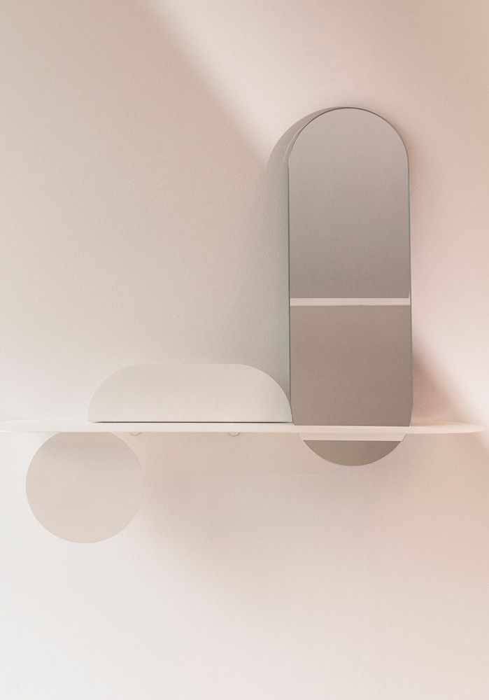 Shelves - SIMPLY shelf - White with mirror - MADEMOISELLE JO