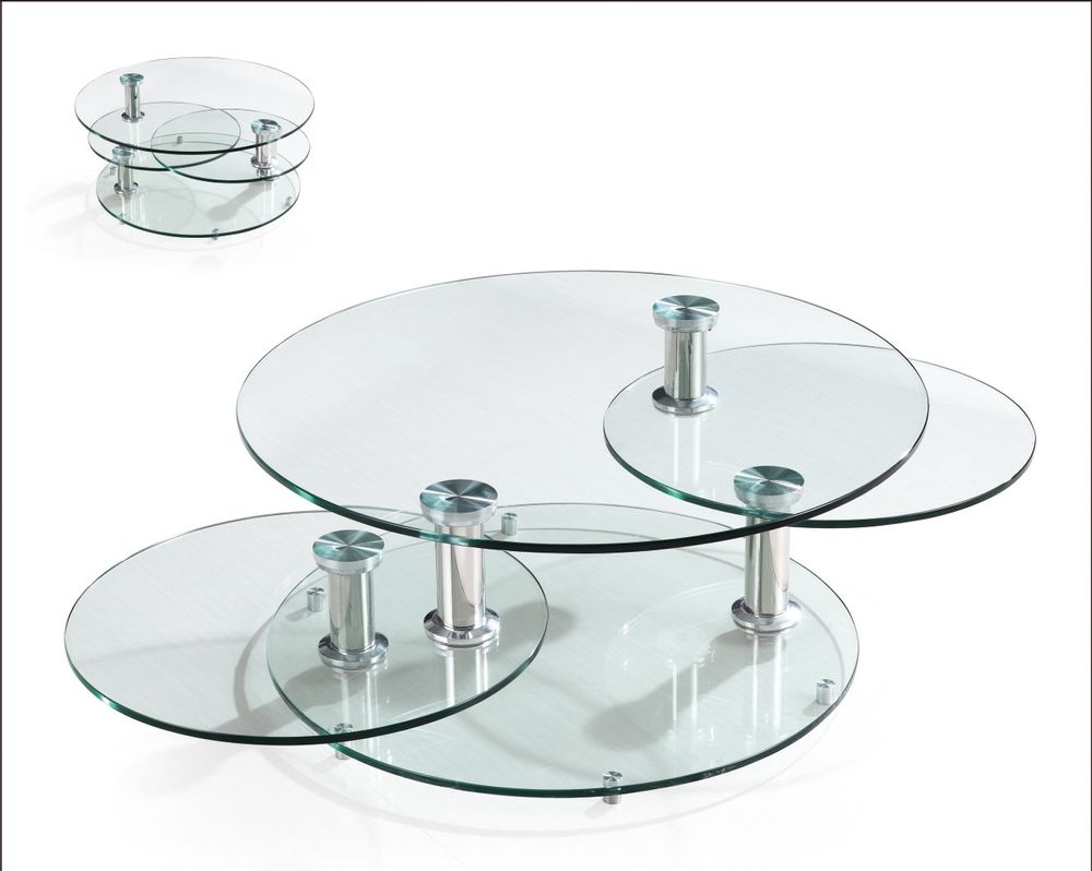Decorative objects - Tempered glass table - LA SEVE DES BOIS