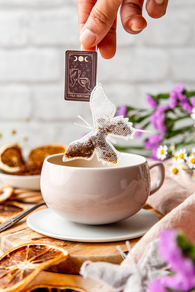 Café et thé - Sachet de thé forme papillon ( lot de 5 ) - TEA HERITAGE