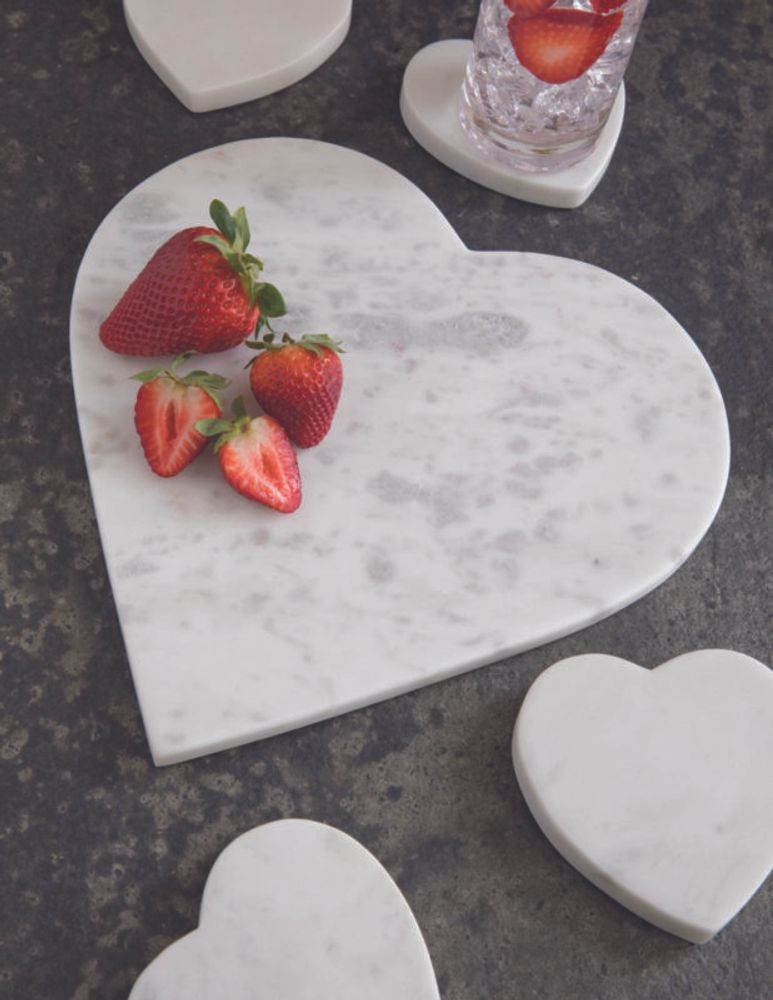 Platter and bowls - White Marble boards - BE HOME