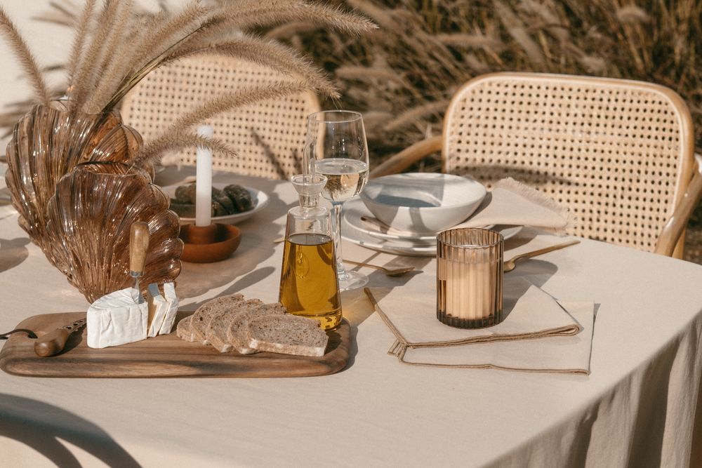 Nappes - Set de 2 sets de table beiges en coton/lin 35x50 cm MS22022 - ANDREA HOUSE