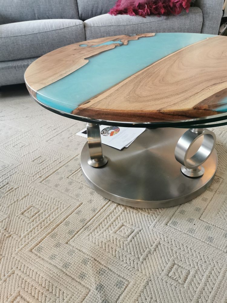 Decorative objects - Epoxy table. - LA SEVE DES BOIS