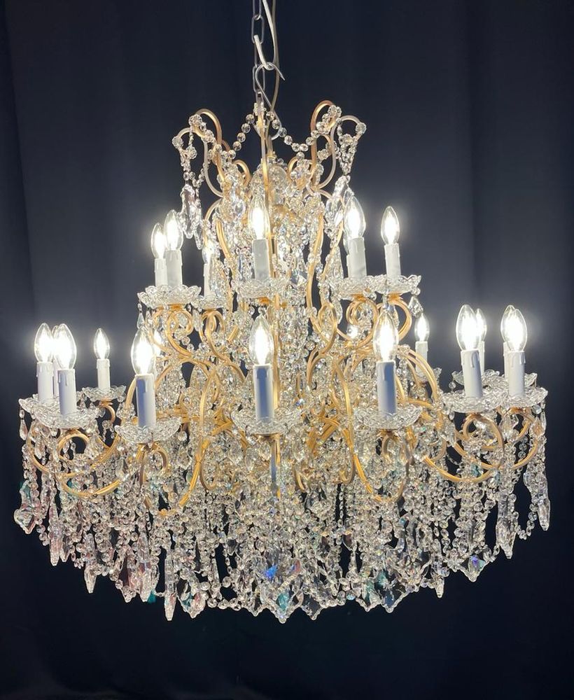 Bureaux d'entreprise - LUSTRE EN CRISTAL DORÉ - L'ARTIGIANO DEL LAMPADARIO