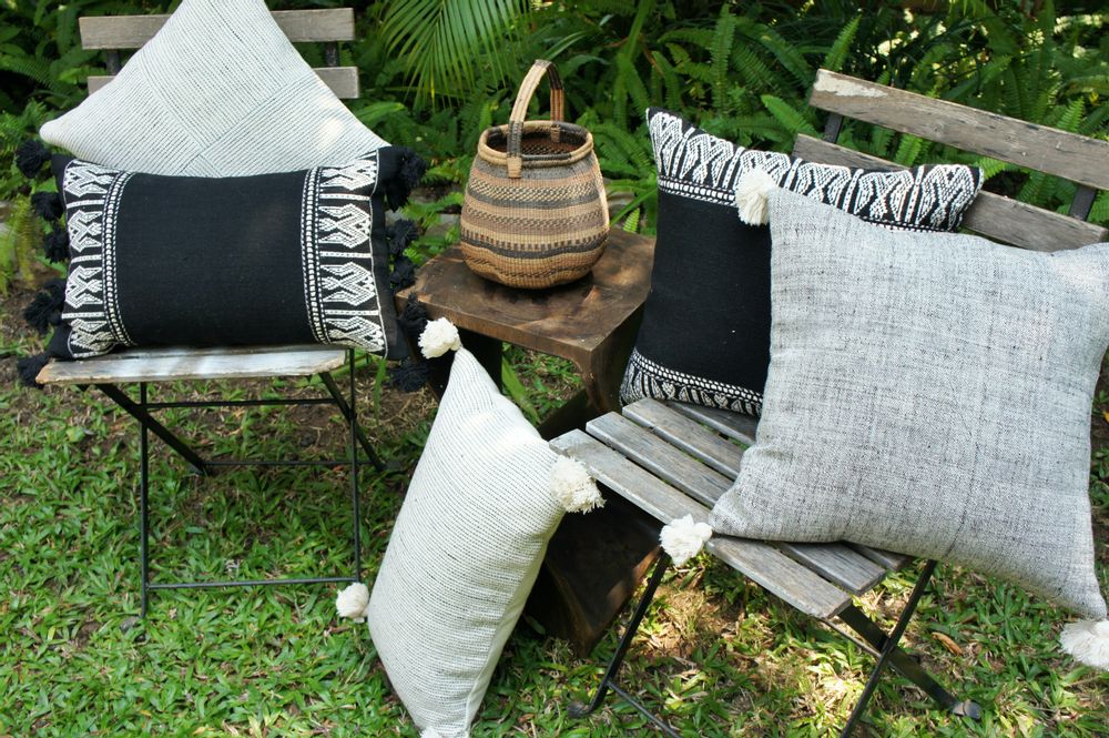 Coussins textile - Housse de coussin Tai Lue Naga 40 x 40 cm - TRADITIONAL ARTS AND ETHNOLOGY CENTRE (TAEC)