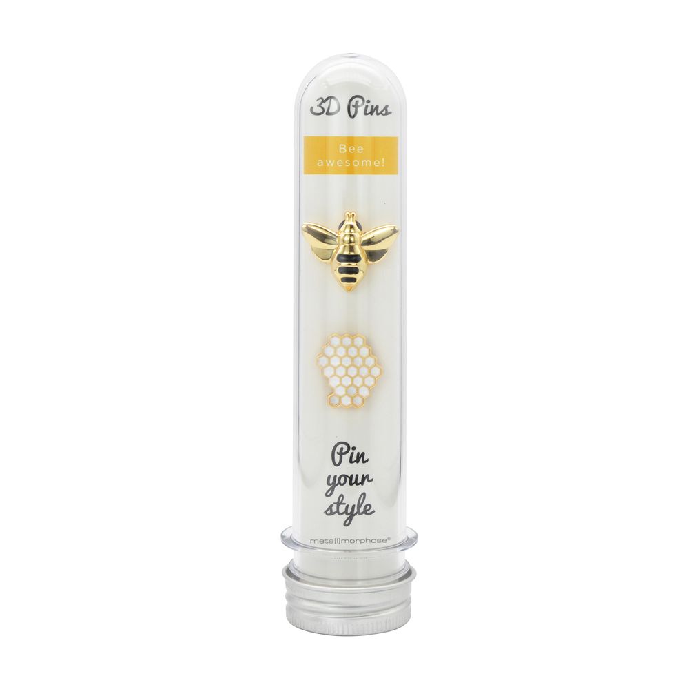 Gifts - Bee & Honeycomb Pin - METALMORPHOSE