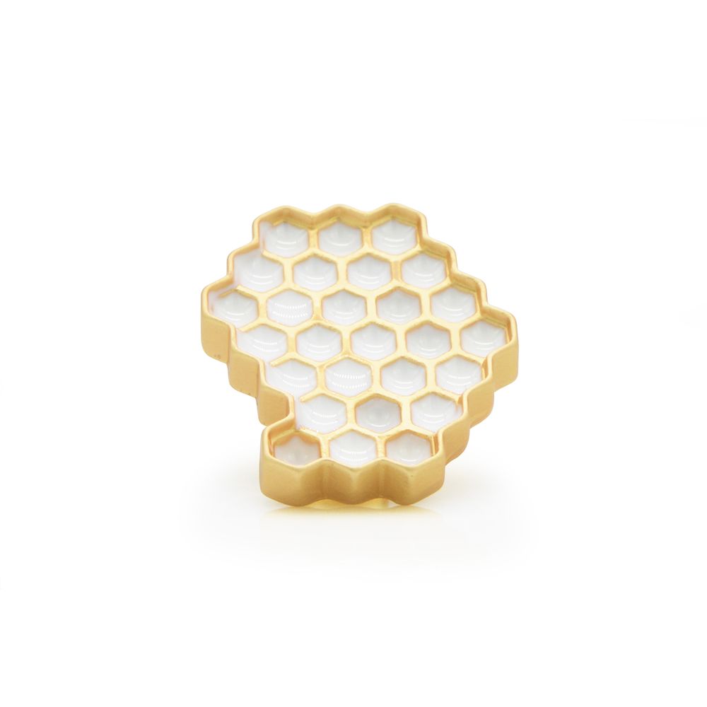 Gifts - Bee & Honeycomb Pin - METALMORPHOSE