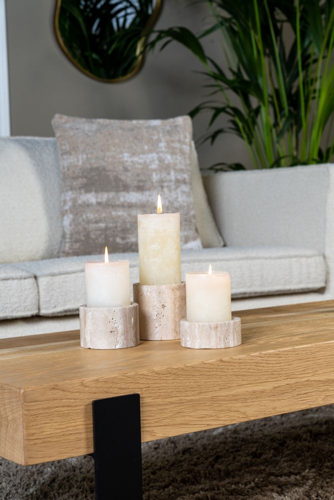 Decorative objects - TRAVERTINE CANDLE HOLDERS - LIFESTYLE 94 HOME COLLECTION