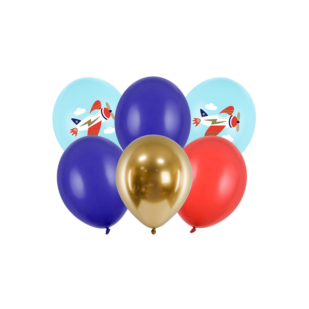 Objets de décoration - Ballons 30cm: Joyeux anniversaire, Avion, smiley, ferme, Cerf - PARTYDECO