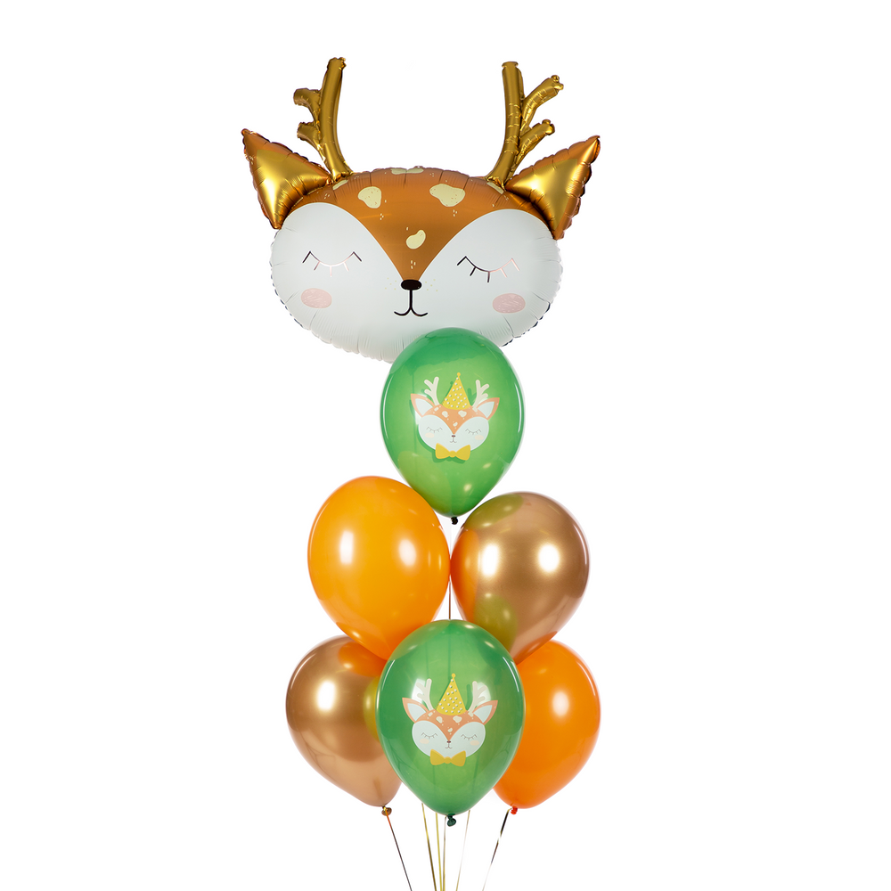 Objets de décoration - Ballons 30cm: Joyeux anniversaire, Avion, smiley, ferme, Cerf - PARTYDECO