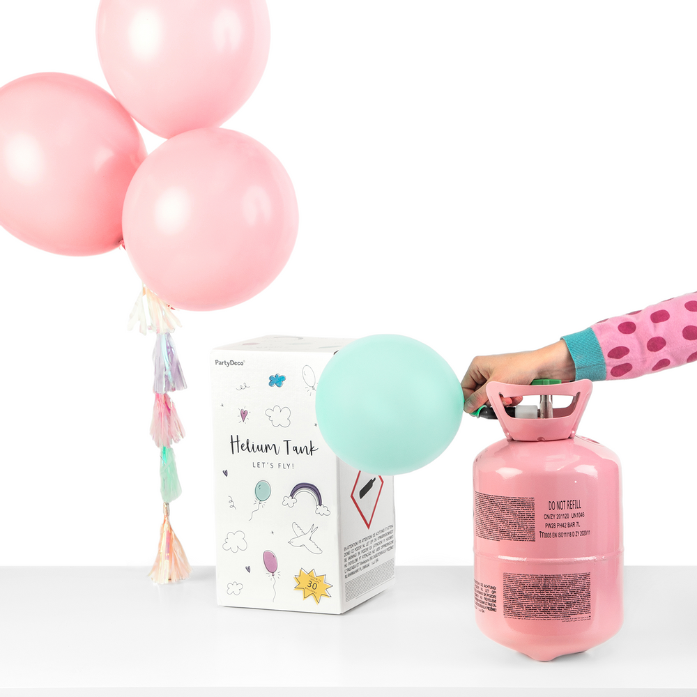 Design objects - Helium tank, mint, 30 balloons Helium tank, pink, 30 balloons - PARTYDECO