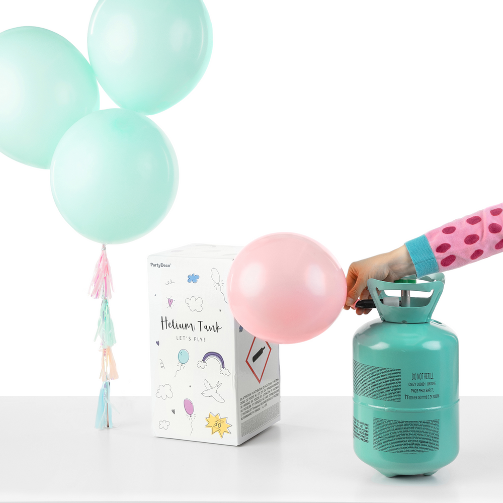 Design objects - Helium tank, mint, 30 balloons Helium tank, pink, 30 balloons - PARTYDECO