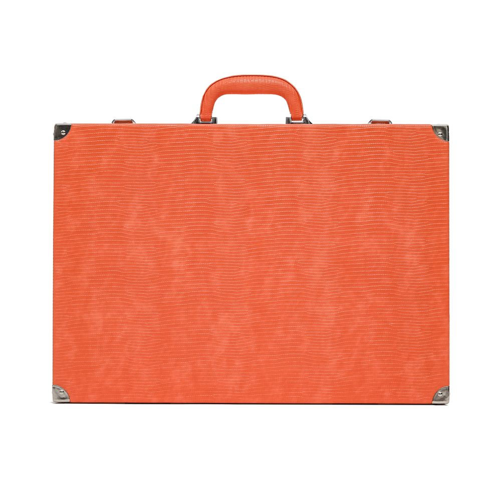 Gifts - Backgammon Set Orange - Lizard Vegan Leather - Large - VIDO LUXURY BOARD GAMES