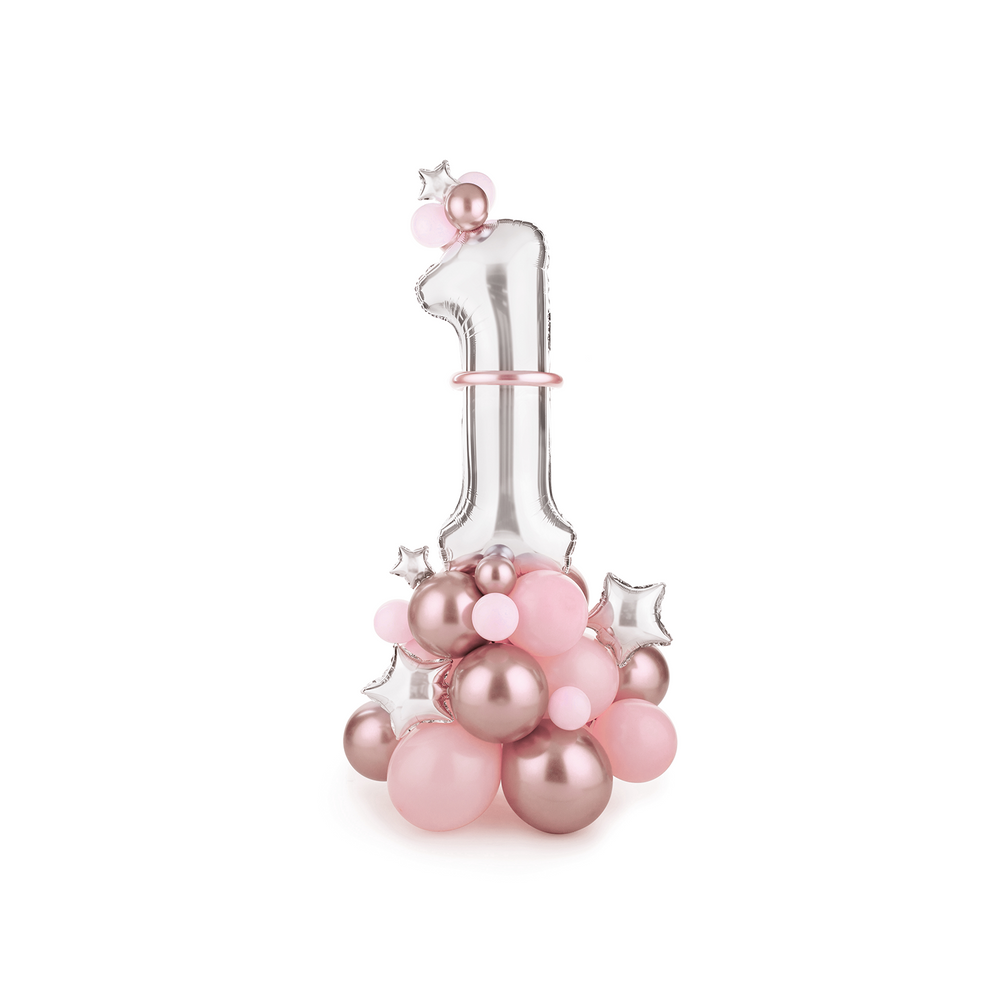 Gifts - Balloon bouquet Number ''1'', blue, Balloon bouquet Number ''1'', pink - PARTYDECO