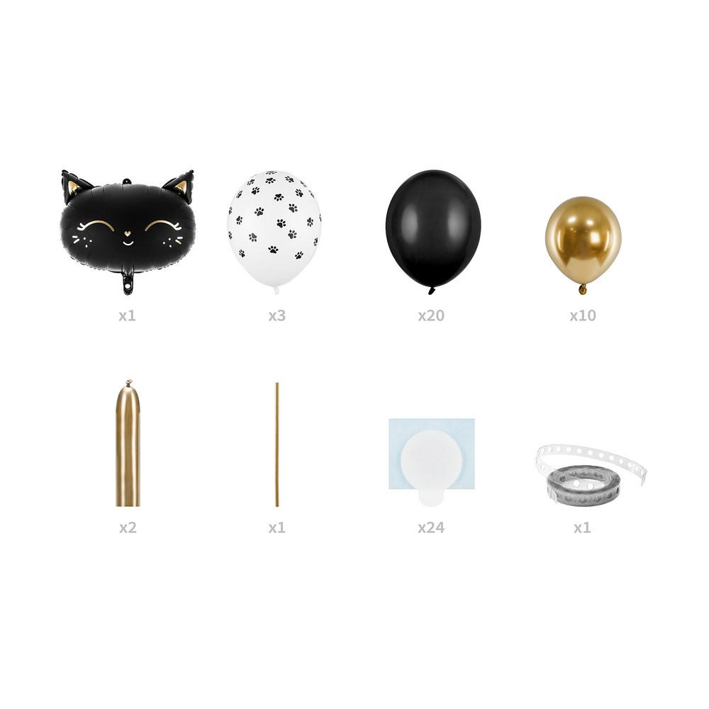 Objets de décoration - Bouquet de ballons - Chat, noir, rose, Chien - PARTYDECO