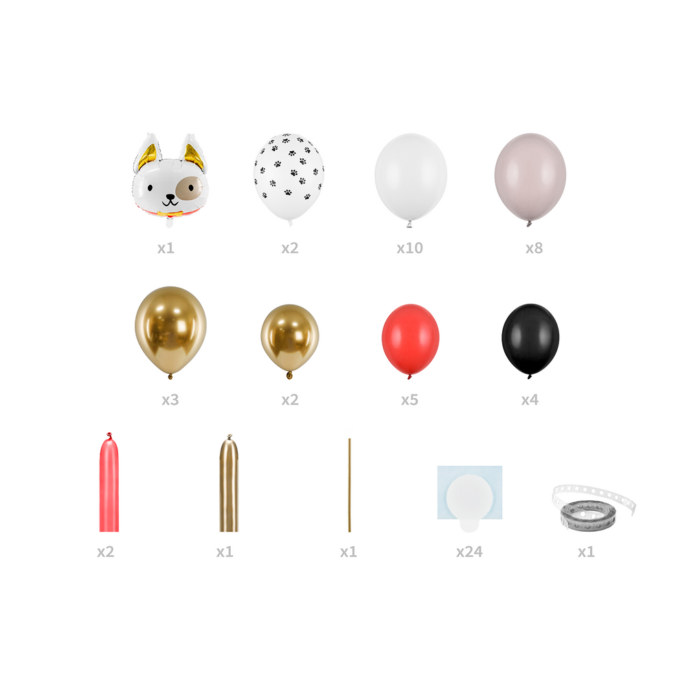 Objets de décoration - Bouquet de ballons - Chat, noir, rose, Chien - PARTYDECO