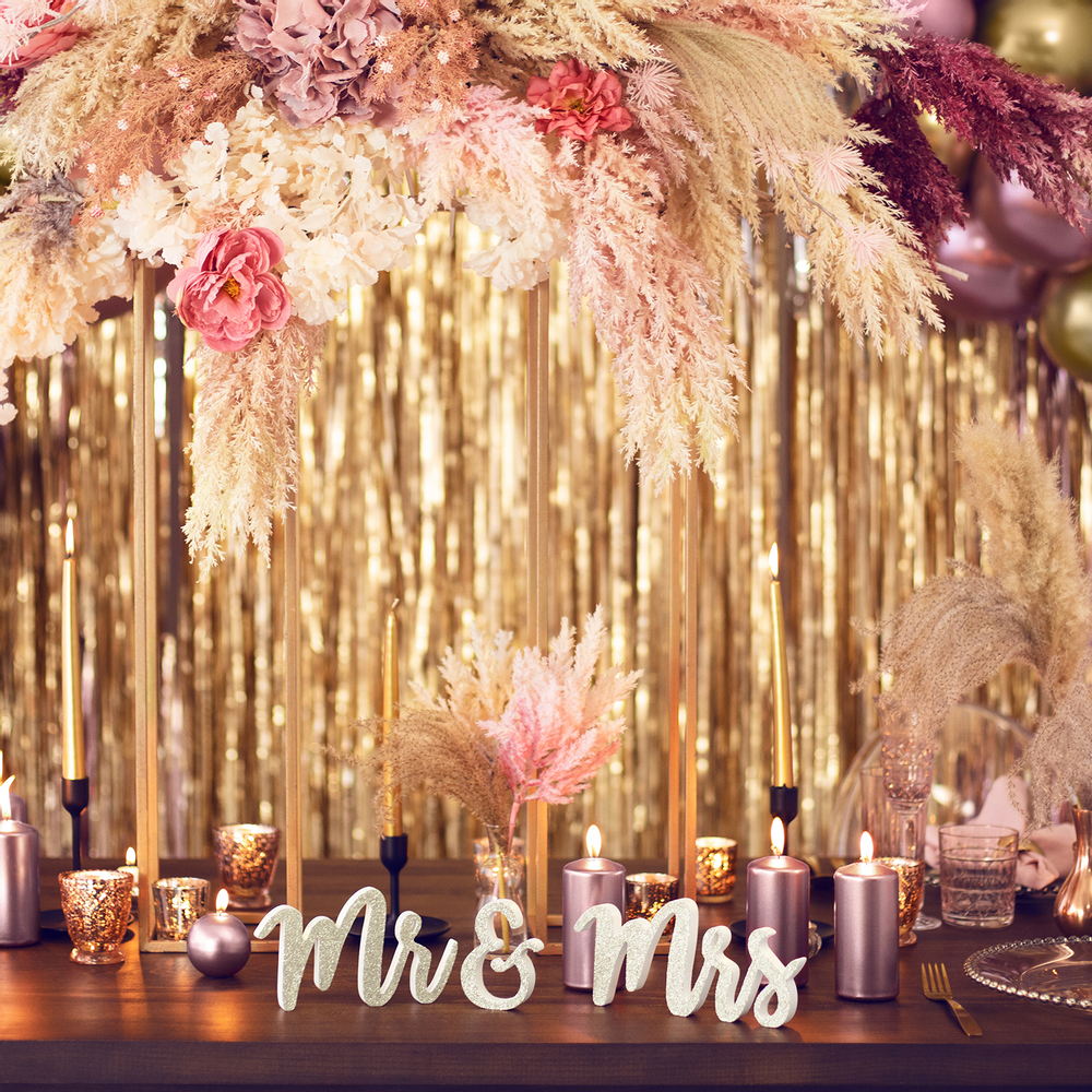 Decorative objects - Modern Wedding: Pocket tissues Your happy tears, Wooden inscription Mr & Mrs, Guest book - wedding advice box, - PARTYDECO