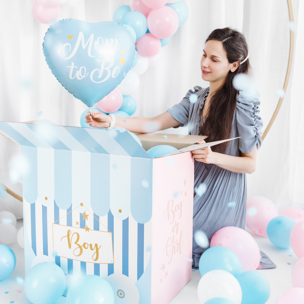 Objets de décoration - Ballon en aluminium Mom to Be, 35 cm, rose, Ballon en Mylar Mom to Be - PARTYDECO