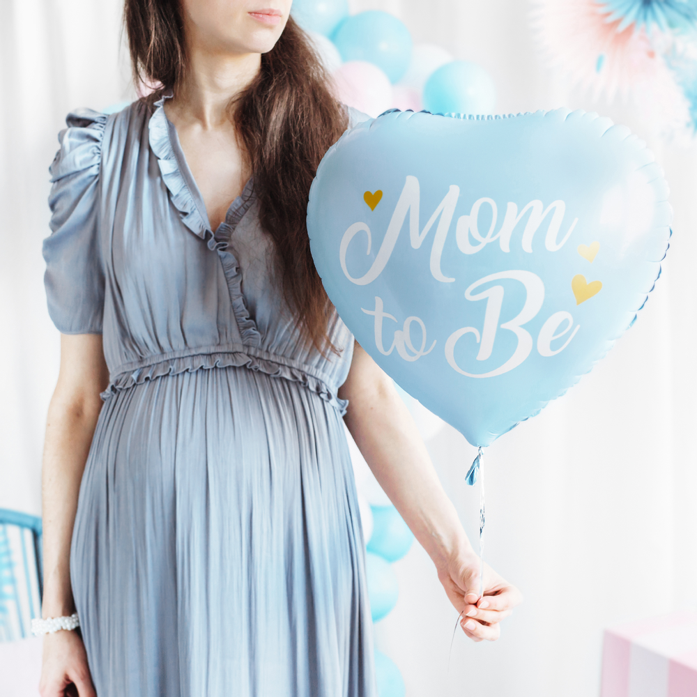 Objets de décoration - Ballon en aluminium Mom to Be, 35 cm, rose, Ballon en Mylar Mom to Be - PARTYDECO