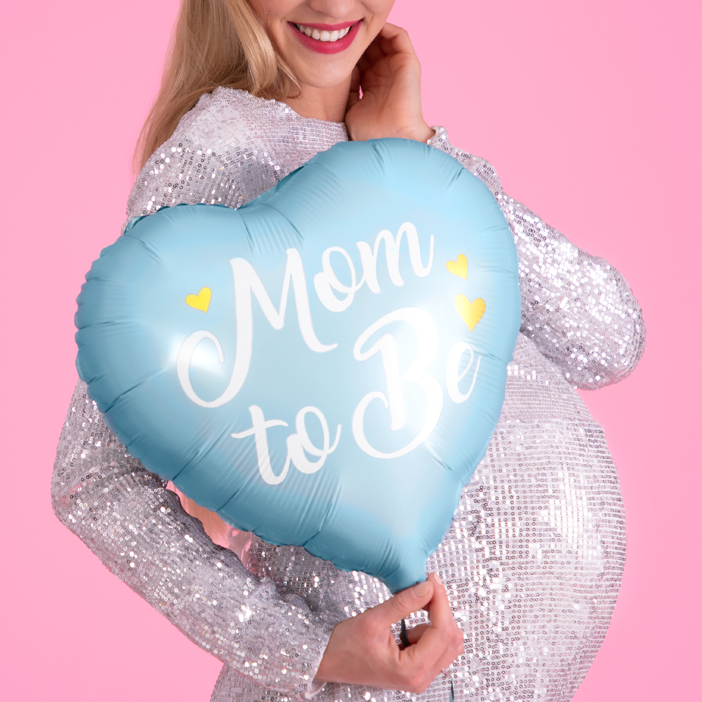 Objets de décoration - Ballon en aluminium Mom to Be, 35 cm, rose, Ballon en Mylar Mom to Be - PARTYDECO