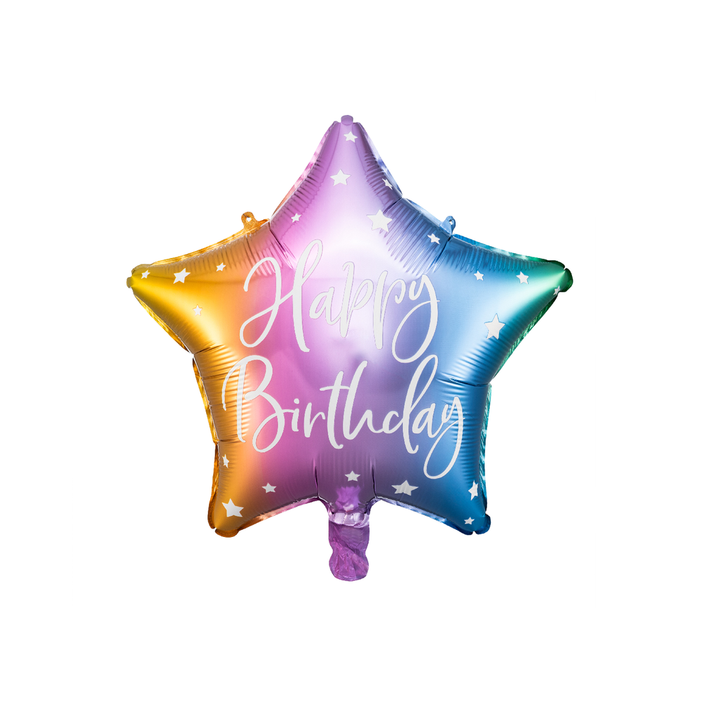 Decorative objects - Foil balloon Happy Birthday, - PARTYDECO
