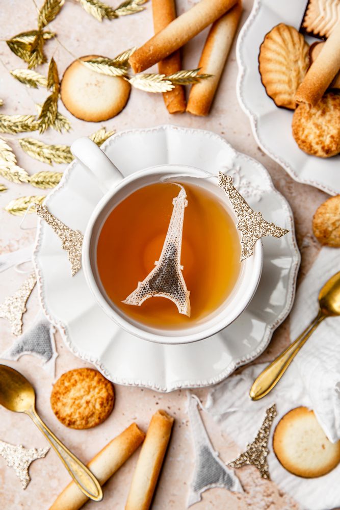 Café et thé - Sachet de thé forme Tour eiffel ( lot de 5  sachets) - TEA HERITAGE