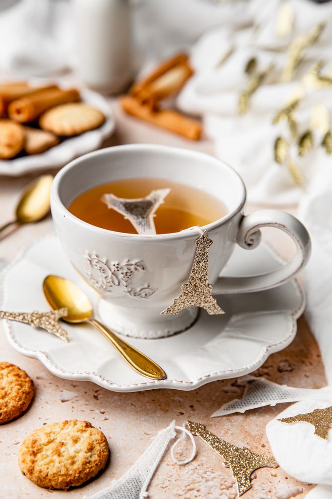 Café et thé - Sachet de thé forme Tour eiffel ( lot de 5  sachets) - TEA HERITAGE