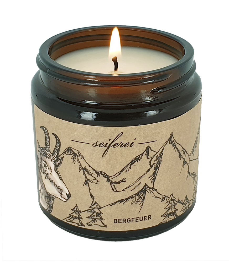 Candles - "BERGFEUER" - scent and massage candle - SEIFEREI